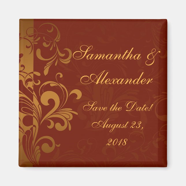 Imã Rich Brick Red e Dourada espiral reversa (Frente)