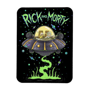 Ímã RICK AND MORTY™ Illustrated Space Flight Graphic