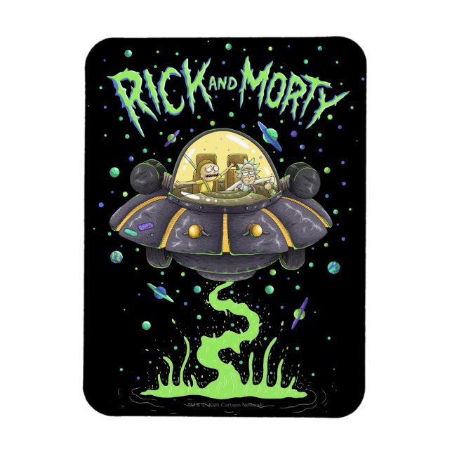 Ímã RICK AND MORTY™ | Illustrated Space Flight Graphic (Vertical)