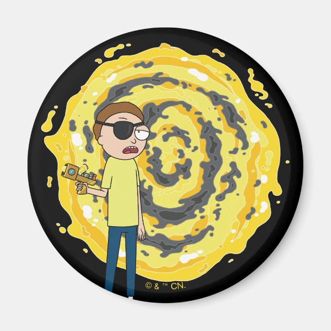 Imã RICK AND MORTY™ | Portal do Morty Mau (Frente)