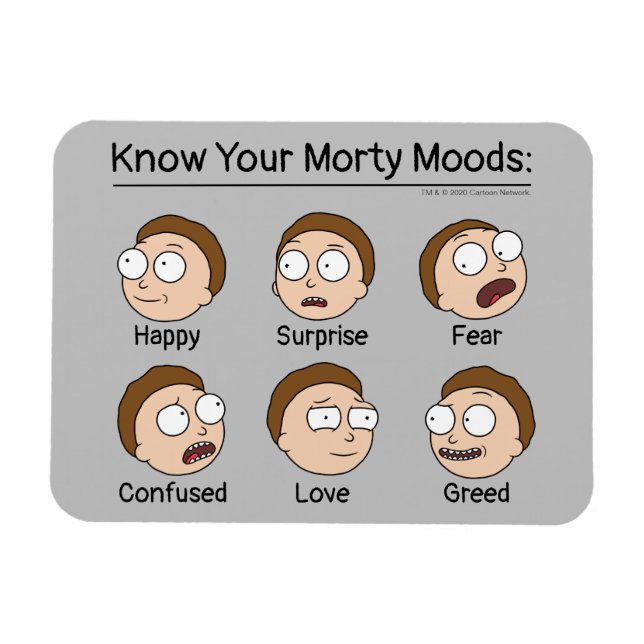 Ímã RICK E MORTY™ | Morty's Moods (Horizontal)