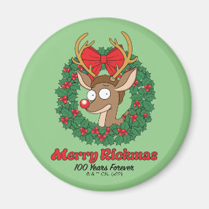 Imã Rick e Morty Reindeer Morty Feliz Rickmas