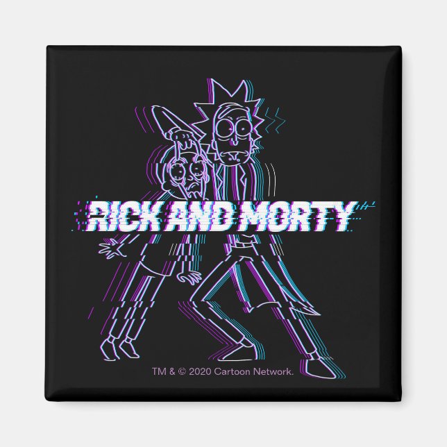 Imã RICK E MORTY™ | Rick E Morty Com Perturbações (Frente)