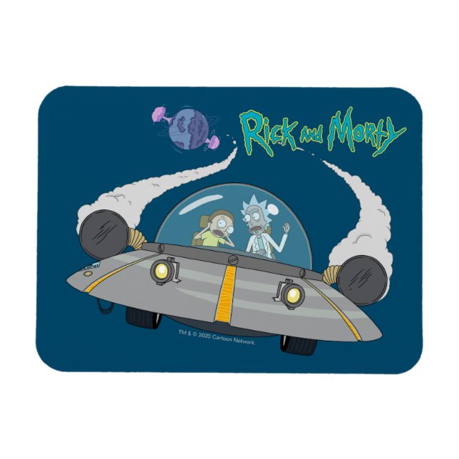 Ímã RICK E MORTY™ | Voo A Bordo Espacial (Horizontal)