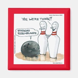 Imã Rick London Cartoons Engraçado Boliche Comic
