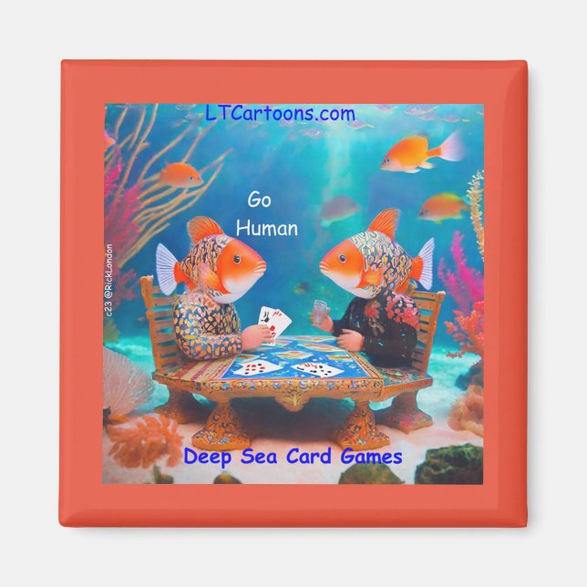 Imã Rick London Fish Jogando "Go Fish" Card Comic (Frente)