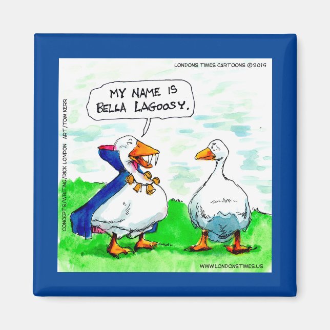 Imã Rick London Funny Goose Vampire Vestindo Sinos (Frente)