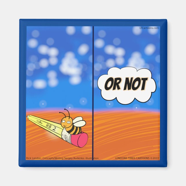 Imã Rick London Funny Shakespeare Hamlet Bee (Frente)