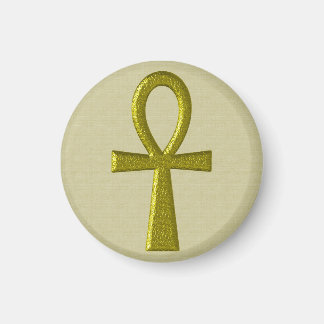 Imã Rico Dourado Ankh Magnet