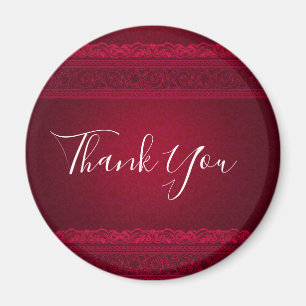 Imã Rico E Na moda De Fundo Vermelho Elegante Obrigado