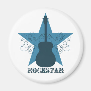 Imã Rico Guitar Star Swirls Magnet, Royal Blue