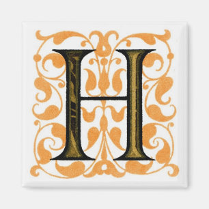 Imã Rico Vintage - Letra "H" - Magnet
