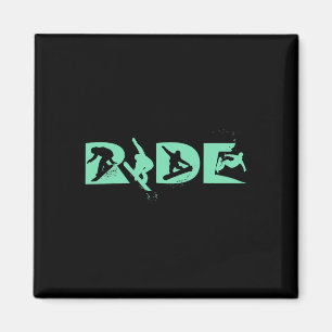 Imã Ride Snowboard Engraçado Snowboard Snowboarder Gif