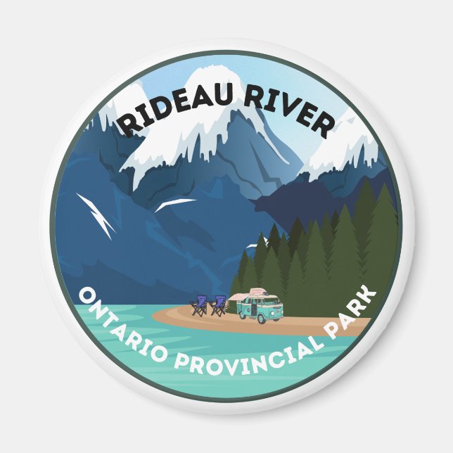 Imã Rideau River Ontario Provincial Park Magnet (Frente)