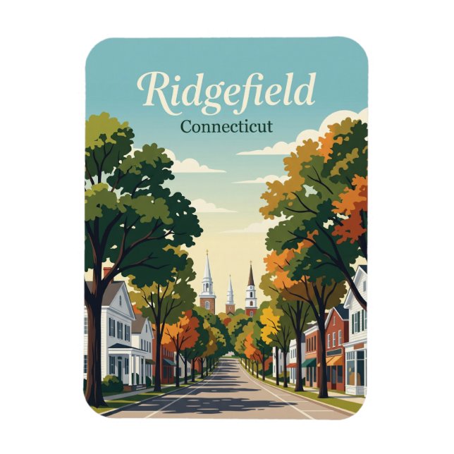 Ímã Ridgefield Connecticut (Vertical)