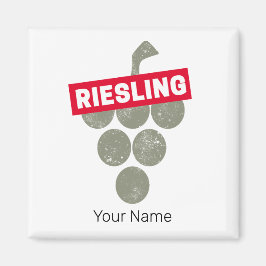 Imã Riesling Vine Vintage Vinho Bebida Design