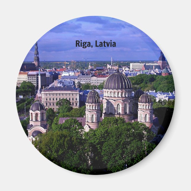 Imã Riga, paisagem urbana da Letónia (Frente)