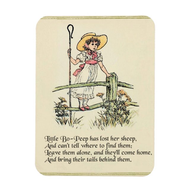 Ímã Rima Infantil Little Bo Peep (Vertical)