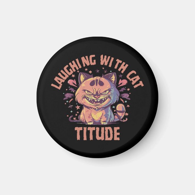 Imã Rindo com Cat-titude (Frente)