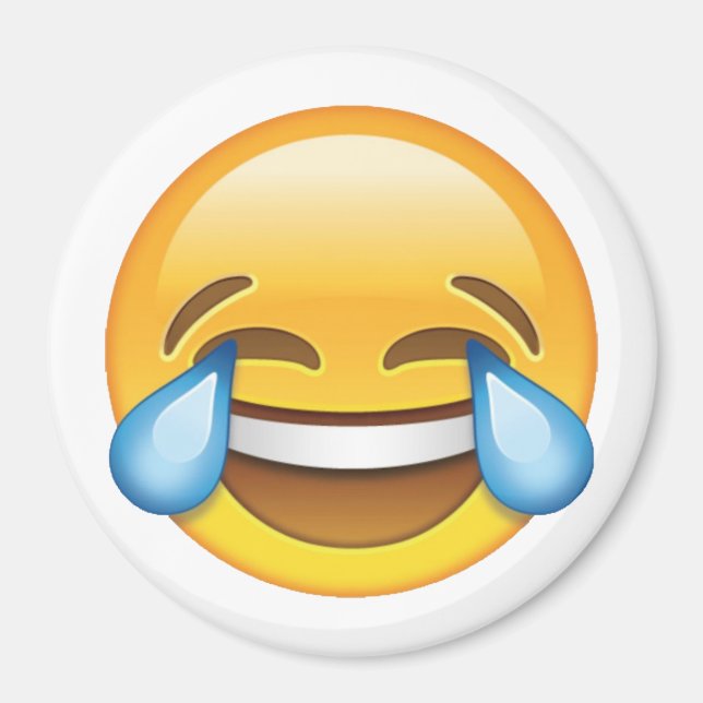 Imã Rindo de Lágrimas de Choro de Joy emoji (Frente)