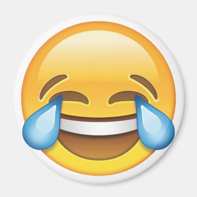 Imã Rindo de Lágrimas de Choro de Joy emoji (Frente)