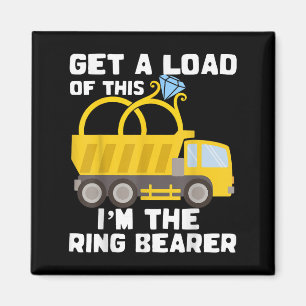 Imã Ring Bearer Camisa Engraçado Casamento De Truck Bo