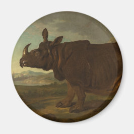Imã Rinocerontes (Rhino) (Wild Animal) (por J.B. Oudry