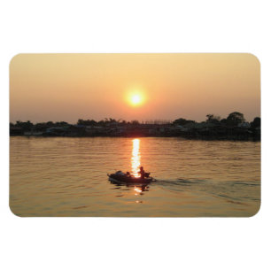 Ímã Rio Chao Phraya Sunset ... Ayutthaya, Tailândia