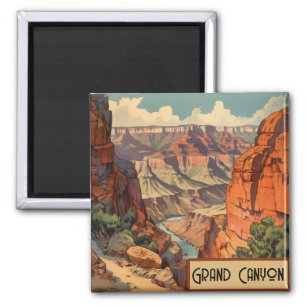 Imã Rio Colorado viagens vintage Poster Grand Canyon, 