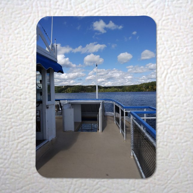 Ímã Rio Connecticut, de Riverboat (Connecticut River from Riverboat Flexi Magnet on Fridge)
