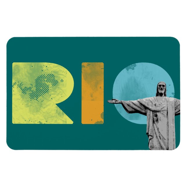 Ímã rio de janeiro e cristo redentor (Horizontal)