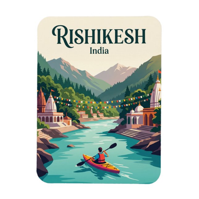 Ímã Rio Ganges Rishikesh Índia (Vertical)