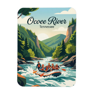 Ímã Rio Ocoee Tennessee, EUA, rafting em águas brancas