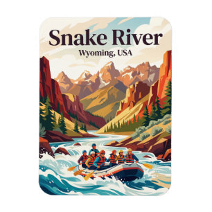 Ímã Rio Snake Wyoming, EUA, rafting em águas brancas
