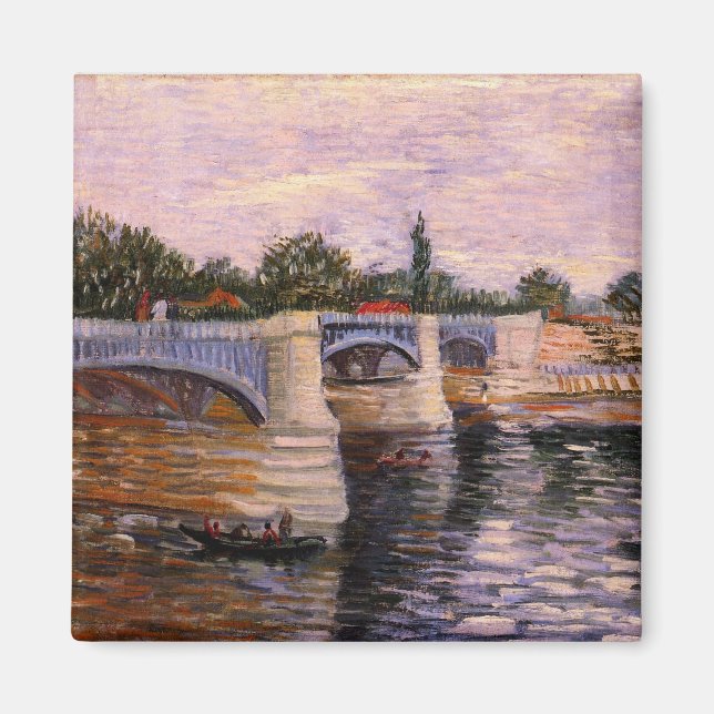 Imã Rio Van Gogh Seine com Pont del Grande Jette (Frente)