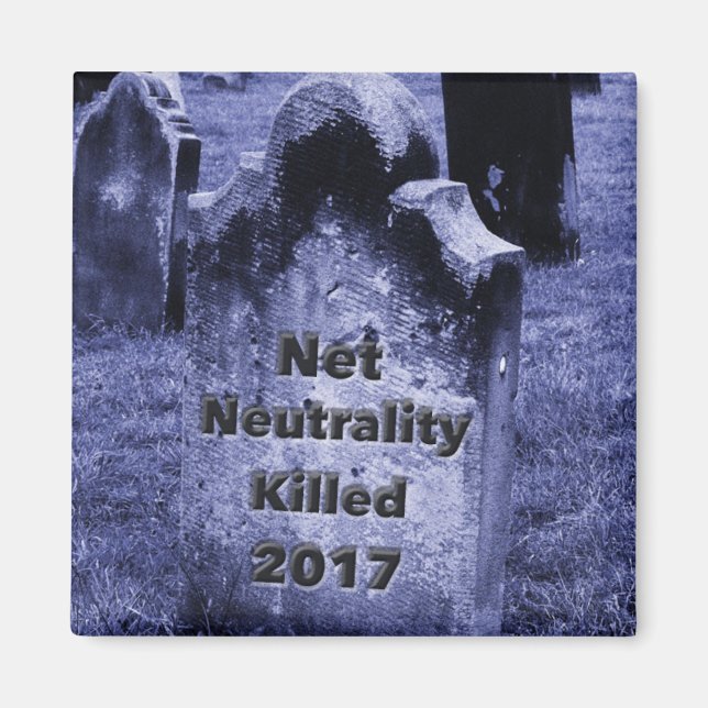 Imã RIP Neutralidade Net Gravestone (Frente)
