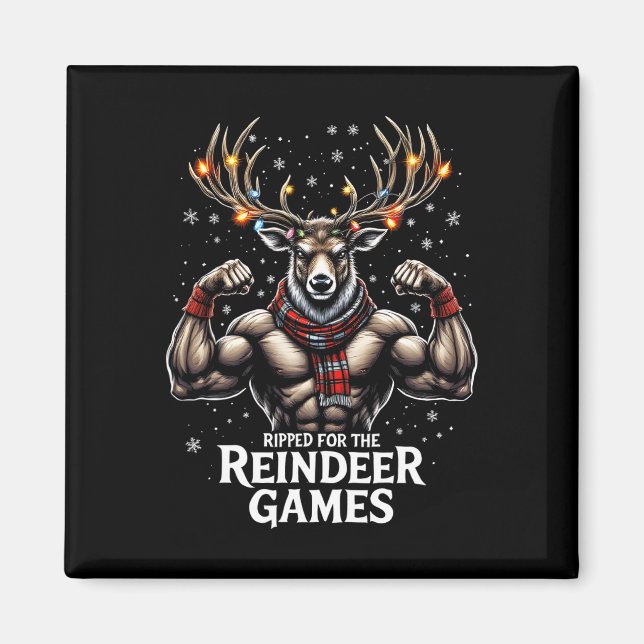 Imã Ripped For The Games Engraçado Workout R (Frente)