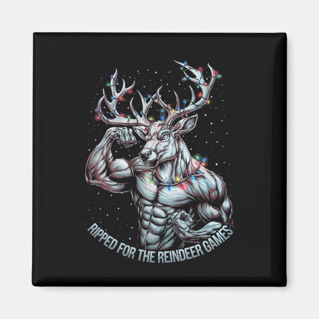 Imã Ripped For The Games Engraçado Workout R (Frente)