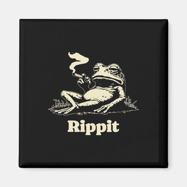 Imã Rippit Sapo Fumante Maconheiro Engraçado  (Frente)
