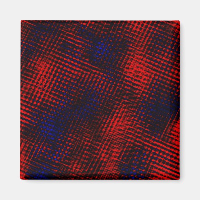 Imã Riscos cruzados vermelho e azul (Frente)