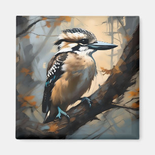 Imã Risos charmosos: Kookaburra na pintura a óleo