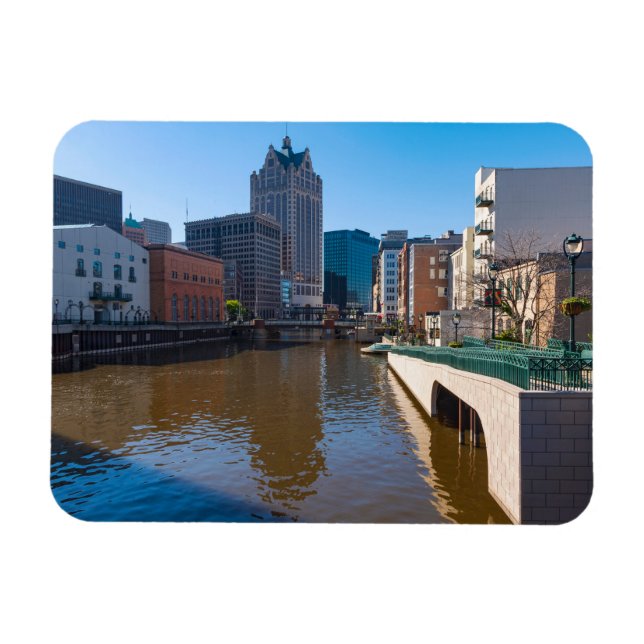 Ímã riverfront da rua kilbourn em milwaukee (Horizontal)