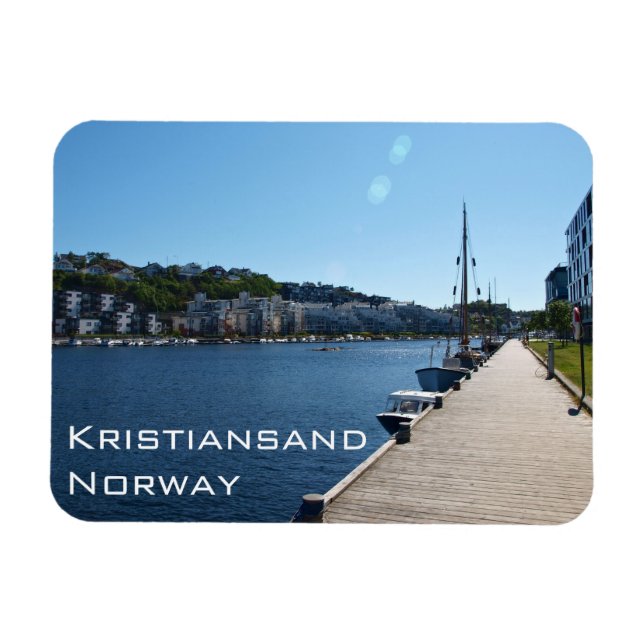 Ímã Riverside View In Kristiansand, Noruega (Horizontal)