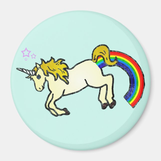 Imã Riyah-Li Designs Rainbow Pooping Unicorn (Frente)