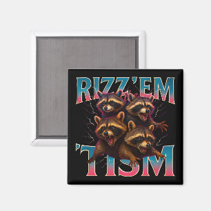 Imã Rizz Em Com O Tism Meme Autismo Raccoon Engraçado