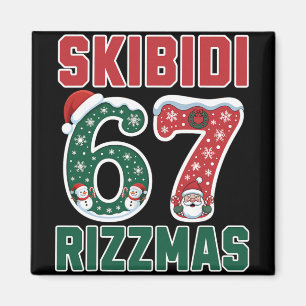 Imã Rizz Natal 67 Xmas Engraçado Gen Alpha Skibidi Riz