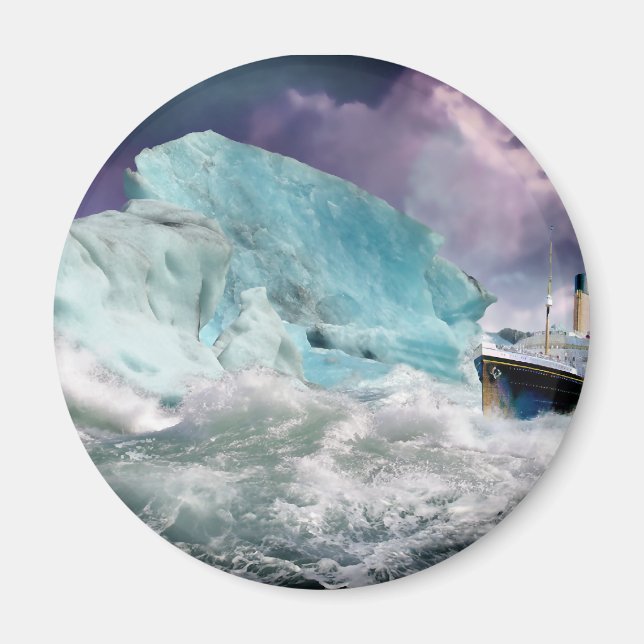 Imã RMS Titanic e Iceberg Painting (Frente)