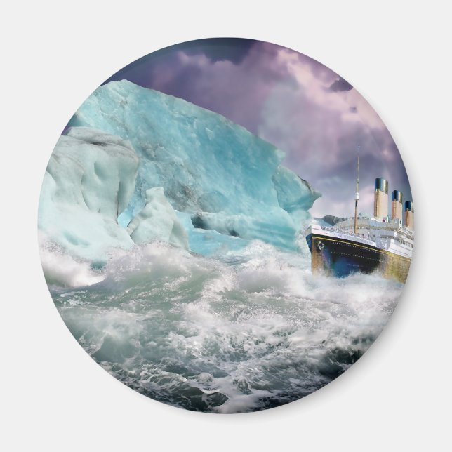 Imã RMS Titanic e Iceberg Painting (Frente)