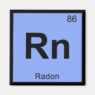 Imã Rn - Radon Chemistry Símbolo de Mesa Periódica