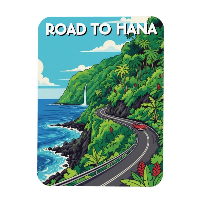 Ímã Road to hana Maui Hawaii Travel (Vertical)
